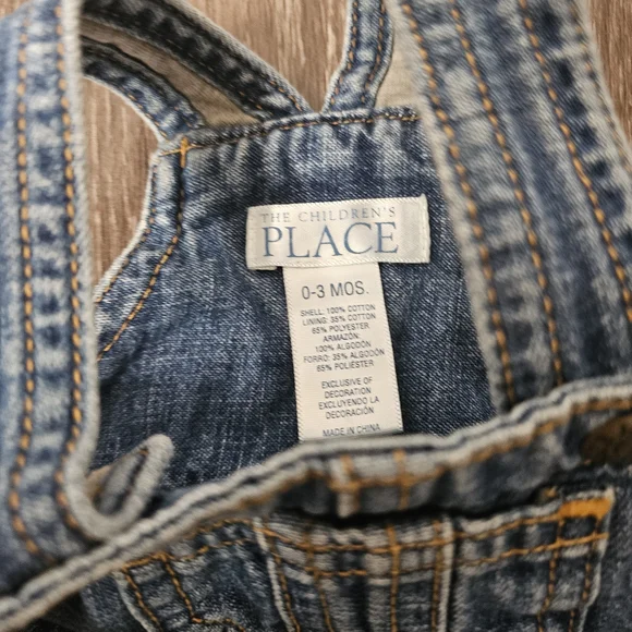 The Children's Place Blue Denim Overall Dress and Bloomers - Picture 5 of 5